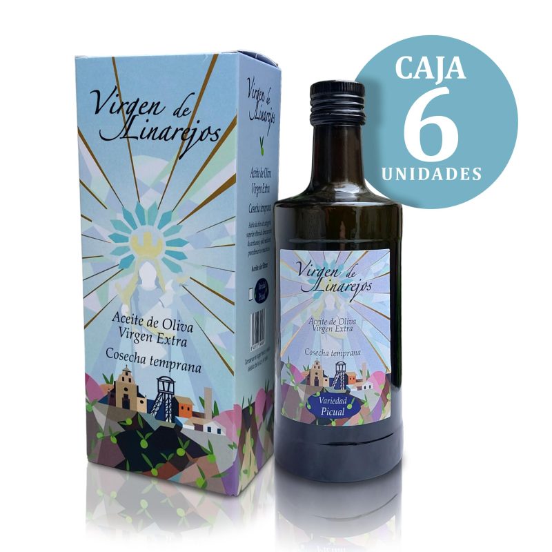 AOVE Cosecha temprana – Variedad Picual <b>Caja 6 Unidades</b><em>9€/unidad</em>