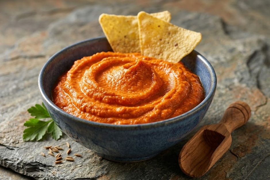 Receta Hummus de pimiento de piquillo sin gluten Thermomix Aove Virgen de Linarejos aceite de oliva virgen extra Linares Jaén tienda online
